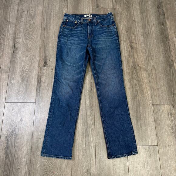 Madewell The 90s Straight Mid-Rise Jeans WMNS 27 Blue NR503 Osada Wash Snug Fit - Picture 6 of 10